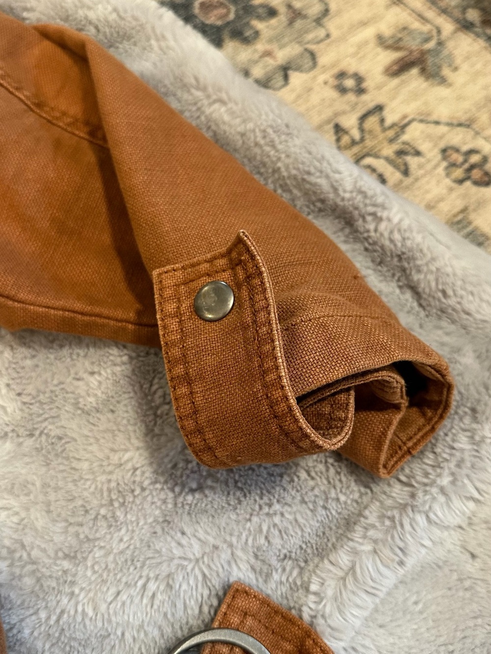 Free People Rust Brown Cargo Jacket - Picture 3 of 5